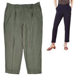 LOFT Olive and Navy Ankle Pants